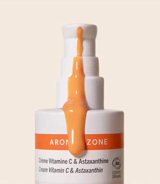 Aroma zone crème Vitamine C & Astaxanthine BIO active l'éclat naturel du teint!
