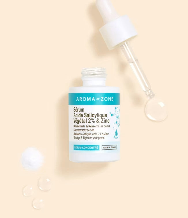 Aroma zone Sérum concentré Acide Salicylique 2% & Zinc- réduit les pores - 30ML
