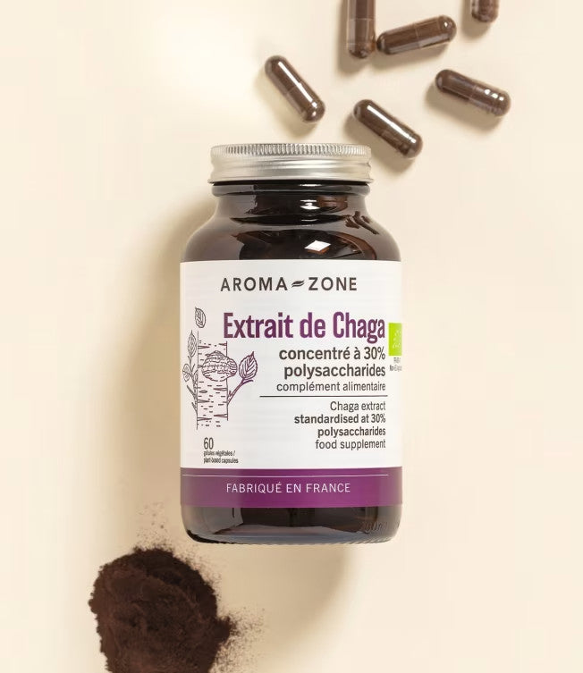 Aroma Zone Extrait de Chaga Complément alimentaire énergie immunité digestion