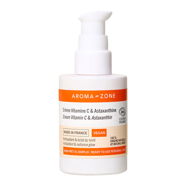 Aroma zone crème Vitamine C & Astaxanthine BIO active l'éclat naturel du teint!