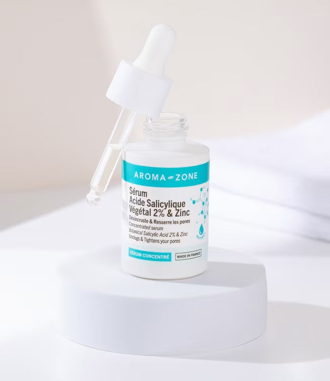 Aroma zone Sérum concentré Acide Salicylique 2% & Zinc- réduit les pores - 30ML