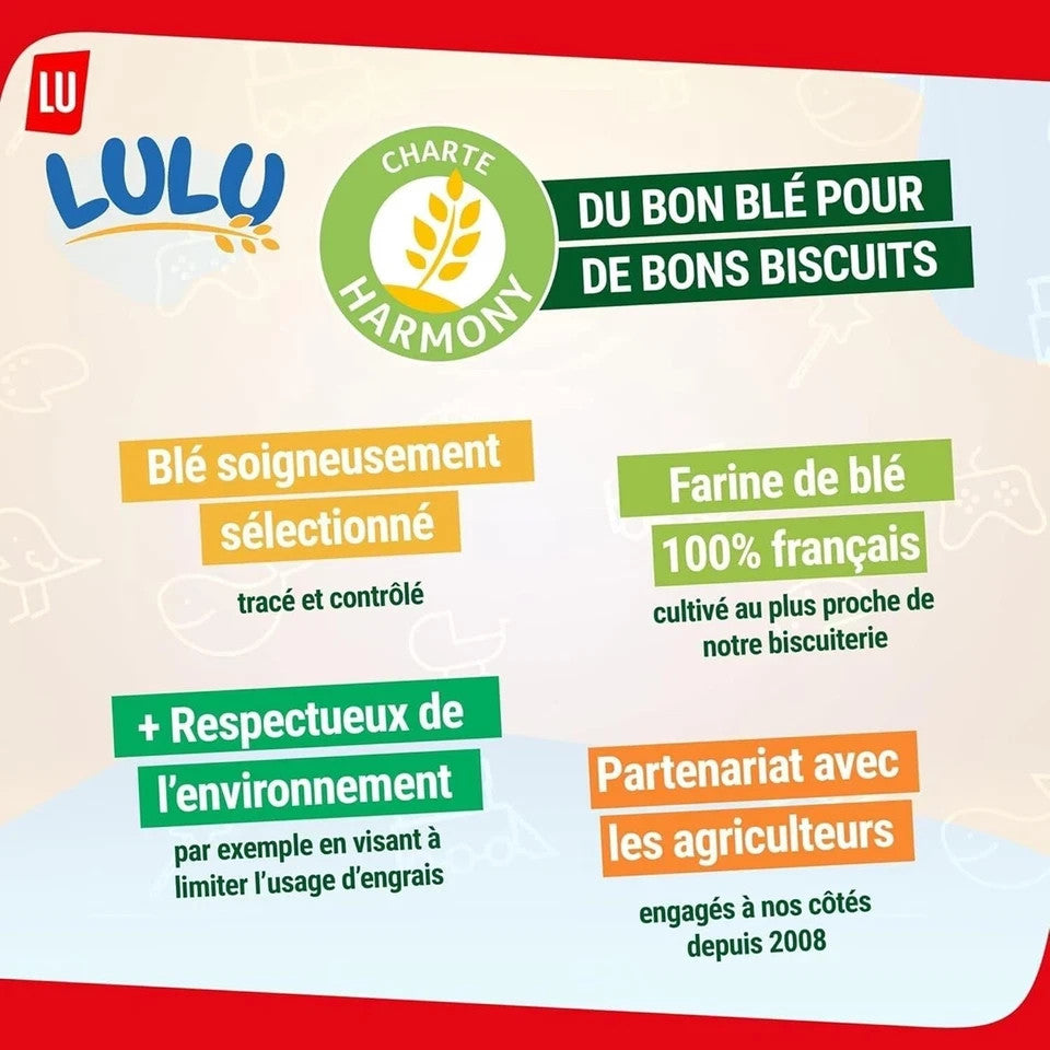 LU - LULU La Coqueline Fraise - 1 paquet 6 sachets de 4 Gâteaux moelleux fraise