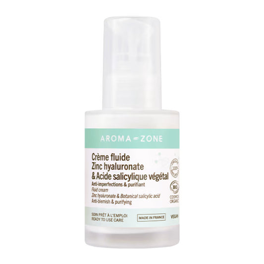 Aroma-zone crème fluide Zinc hyaluronate & Acide salicylique végétal 50ml