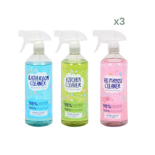 A Good Clean - Lot 3 Produit nettoyant universel / cuisine / salle de bain 750ml
