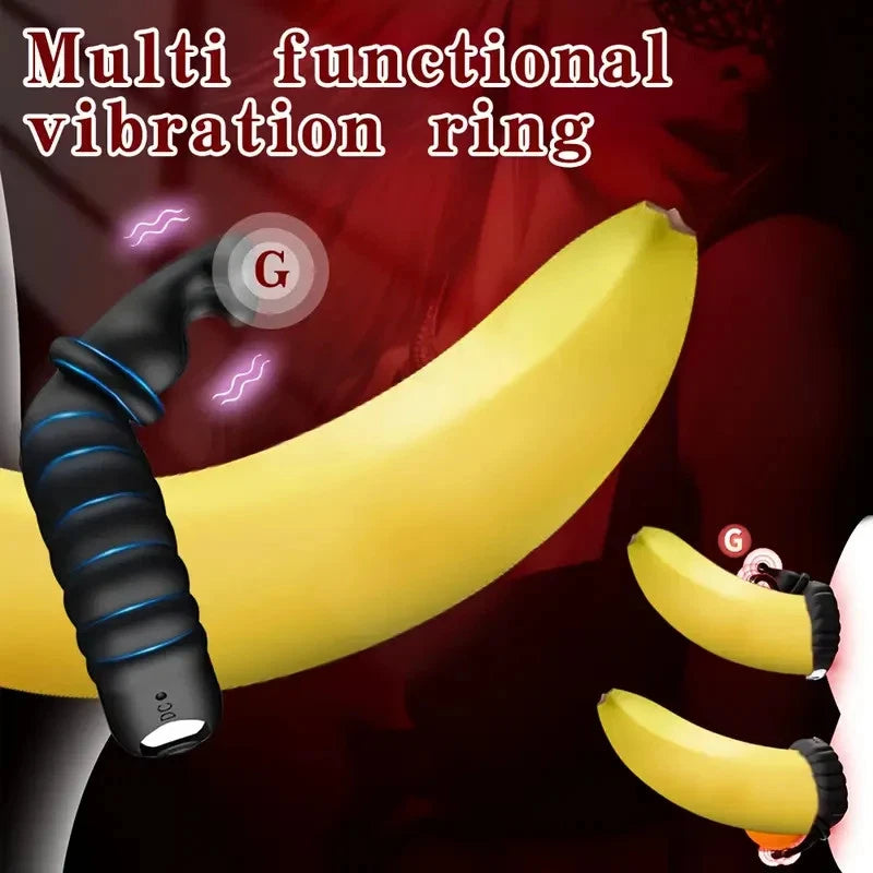 Anneau vibrant homme – Stimulateur clitoridien – 10 modes – Silicone doux – USB