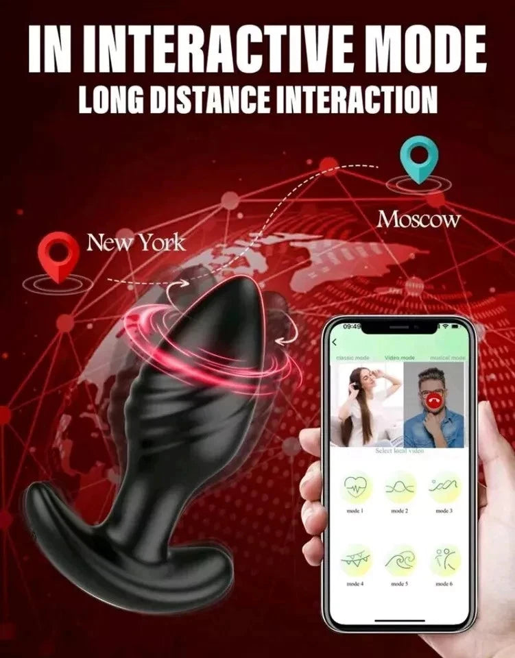 Sextoy Vibrateur Plug Anal Vibrant Connecté Butt Dildo Vibromasseur pour Homme et Femme