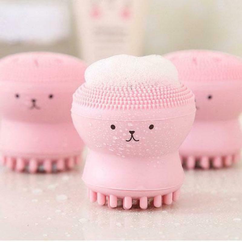 Brosse Nettoyante pour le Visage Rose Jellyfish Méduse - Mes Petits Moments