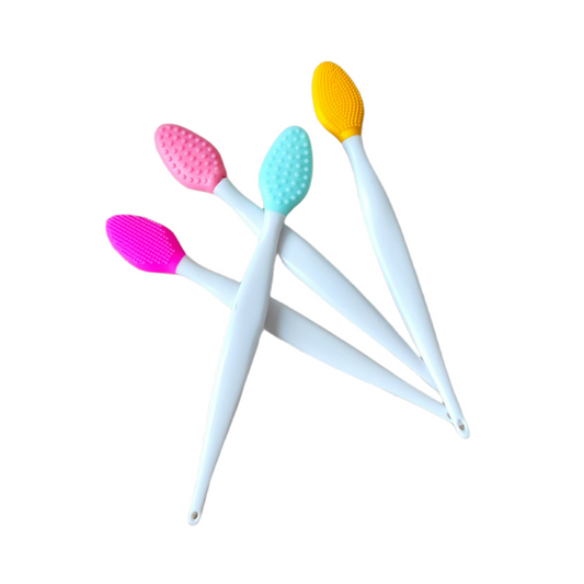Brosse nettoyante exfoliante points noirs deux faces en silicone